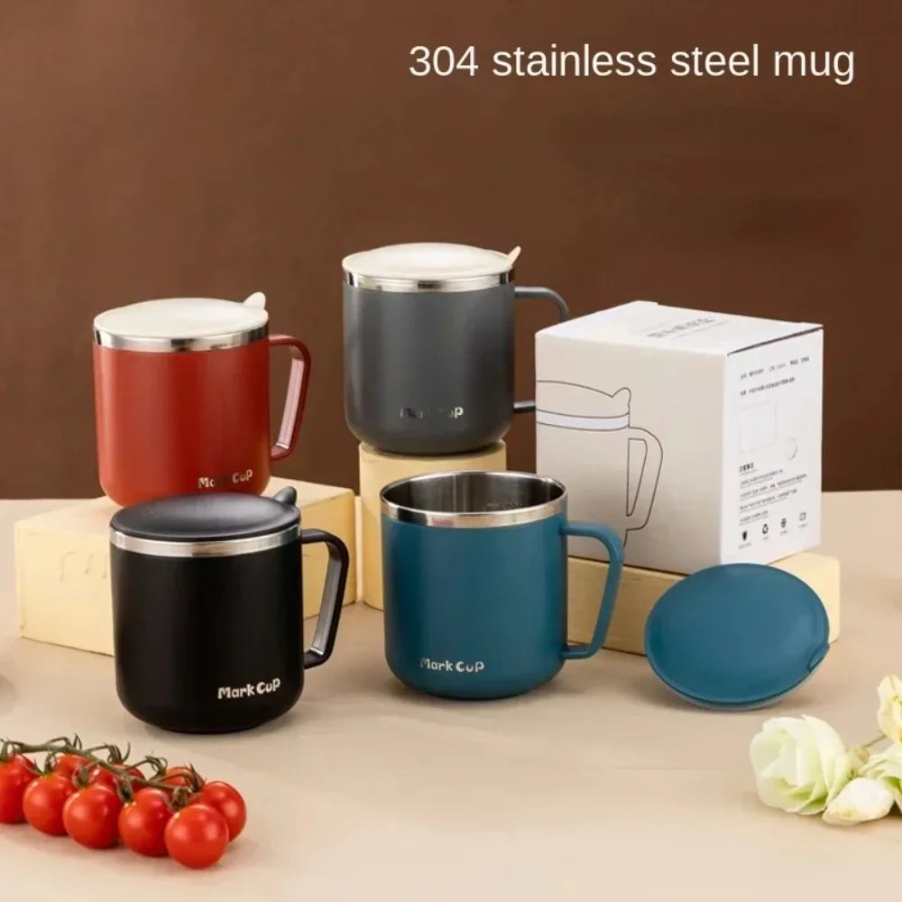 Milk Coffee Cup Stainless Steel Double Wall Thermal Insulated Water Cups and Mugs Metal Coffee Cup Mug